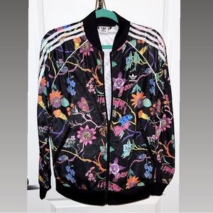 Adidas floral track jacket